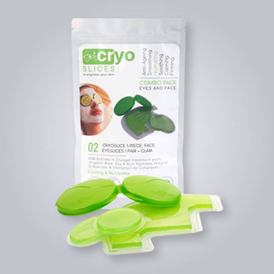 CRYO-Slices Face Mask & Eye Slices COMBO (Re-usable 10x) image 0